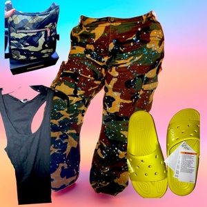Camouflage pants by fashion nova